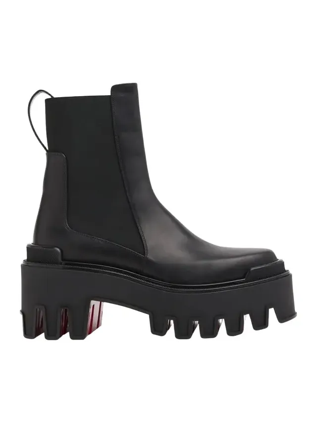 Christian Louboutin 80mm Marcharcroc Platform Leather Chelsea Boots