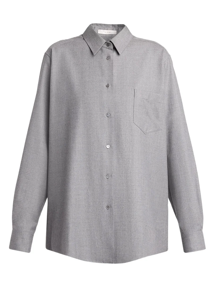 The Row Pino Wool Button-Down Shirt