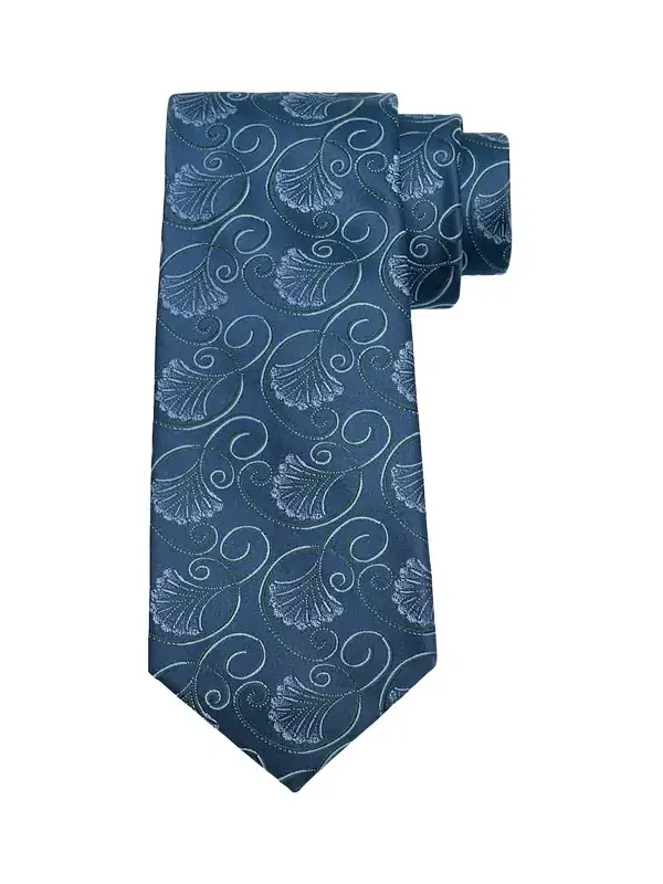 Men's Curly Floral Silk Tie Men's Curly Floral Silk Tie