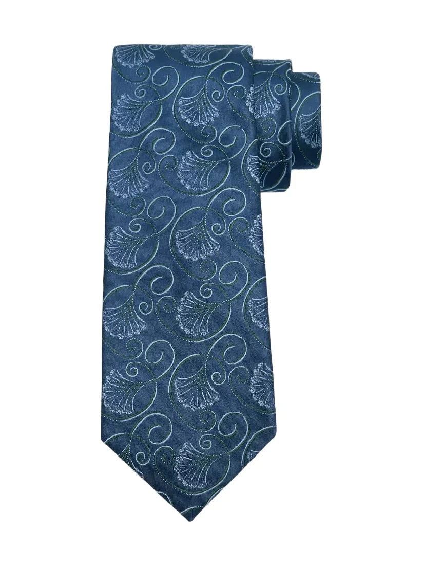 Men's Curly Floral Silk Tie Men's Curly Floral Silk Tie