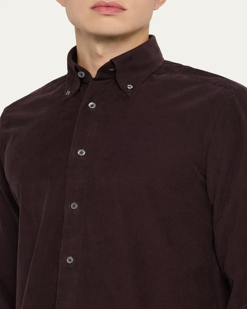 100Hands Men's Micro-Wale Cotton Corduroy Button-Down Shirt | Thumbnail 5 100Hands Men's Micro-Wale Cotton Corduroy Button-Down Shirt | Thumbnail 5