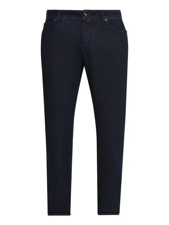 Men's Bard Overdyed Dark Blue Denim Slim Fit Jeans Men's Bard Overdyed Dark Blue Denim Slim Fit Jeans