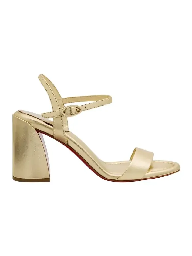 85mm Miss Jane Metallic Leather Ankle-Strap Sandals 85mm Miss Jane Metallic Leather Ankle-Strap Sandals
