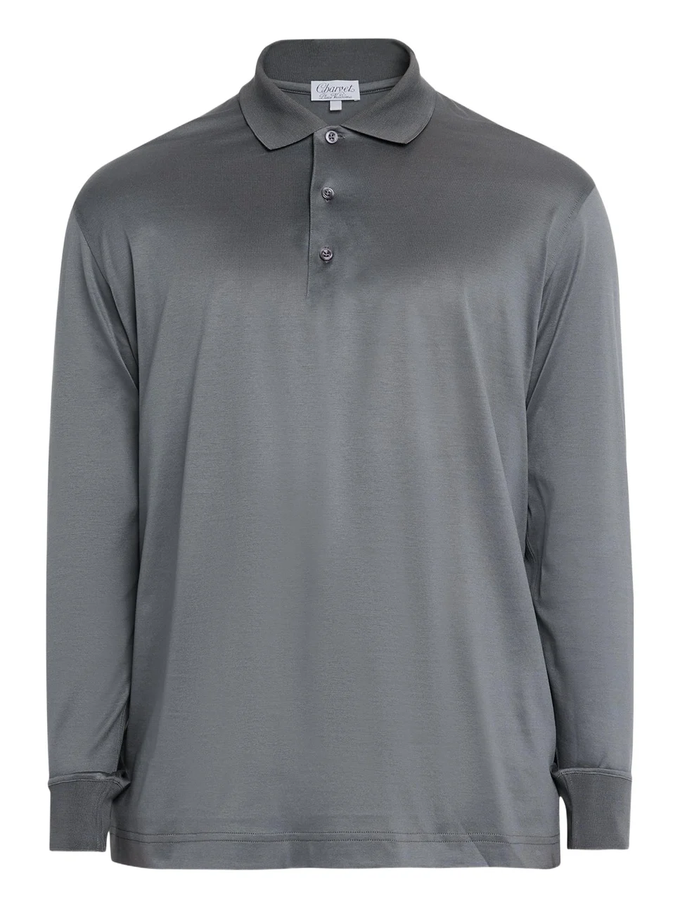 Men's Cotton Jersey Long-Sleeve Polo Shirt