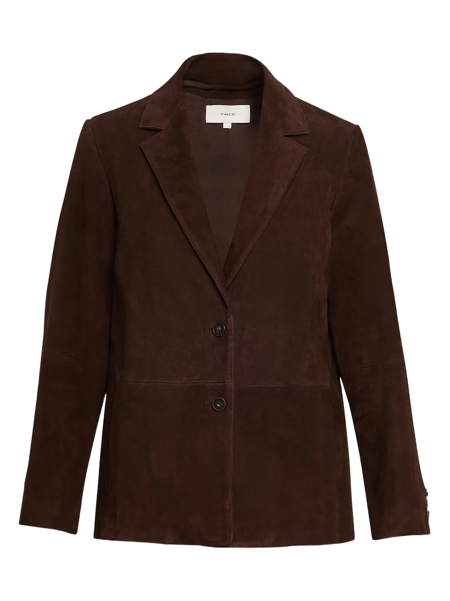 Single-Breasted Suede Blazer Single-Breasted Suede Blazer