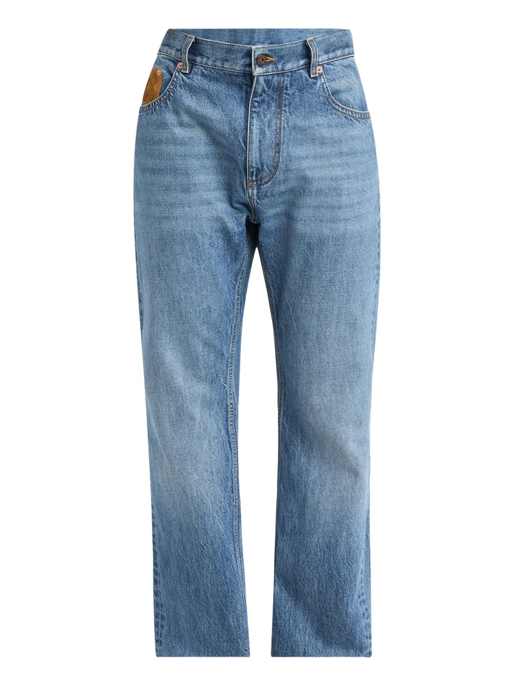 Men's Vintage-Wash Denim Turn Up Jeans Men's Vintage-Wash Denim Turn Up Jeans