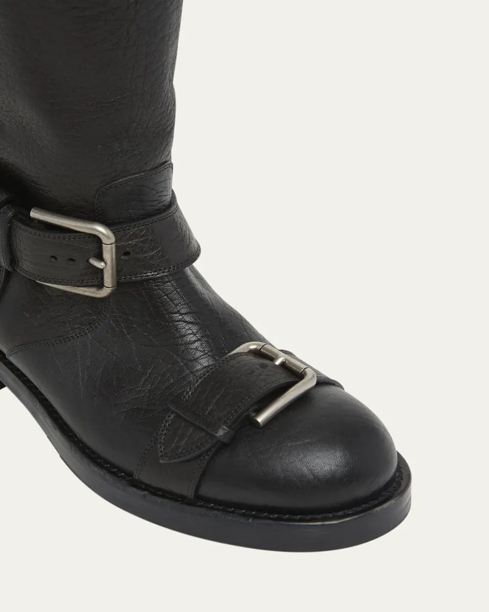 Dolce & Gabbana Leather Buckle Over-The-Knee Boots | Thumbnail 5