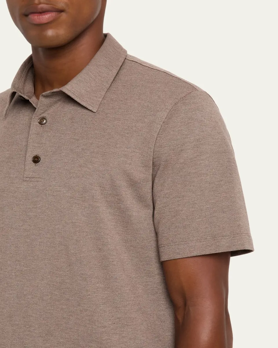 Brioni Men's Jersey Pique Polo Shirt | Thumbnail 5
