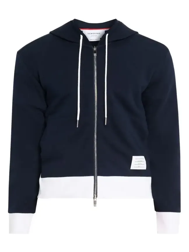 Men's Cotton 4-Bar Stripe Full-Zip Hoodie Men's Cotton 4-Bar Stripe Full-Zip Hoodie