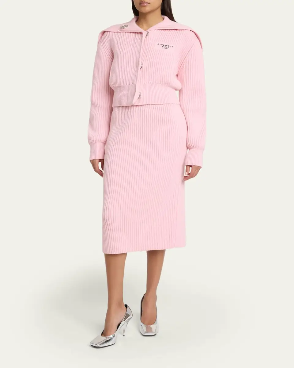 Givenchy Ribbed Knit Midi Skirt | Thumbnail 4 Givenchy Ribbed Knit Midi Skirt | Thumbnail 4