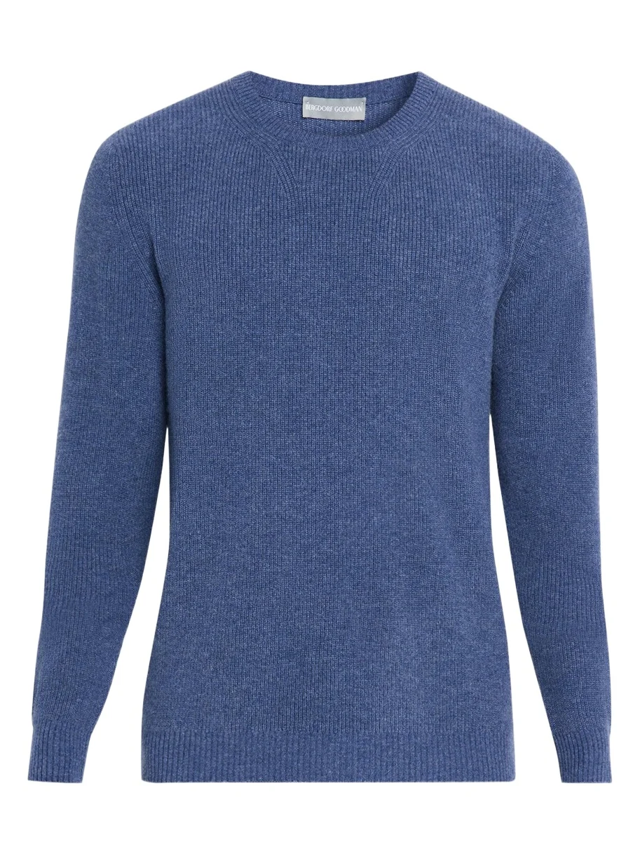 Bergdorf Goodman Men's Cashmere Fisherman Rib Crewneck Sweater