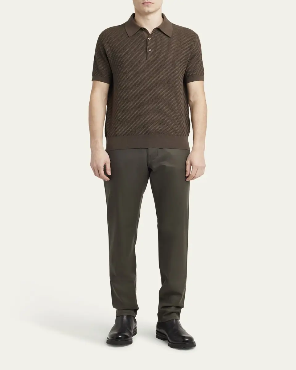 Brioni Men's Slim Twill Five-Pocket Pants | Thumbnail 2