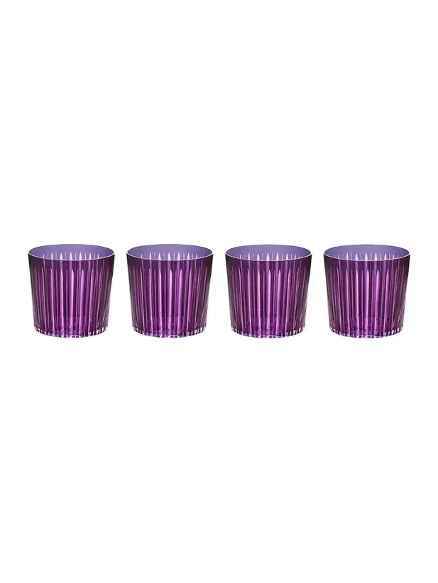 L'Objet Prism 13 oz. Double Old-Fashioned Glasses, Set of 4