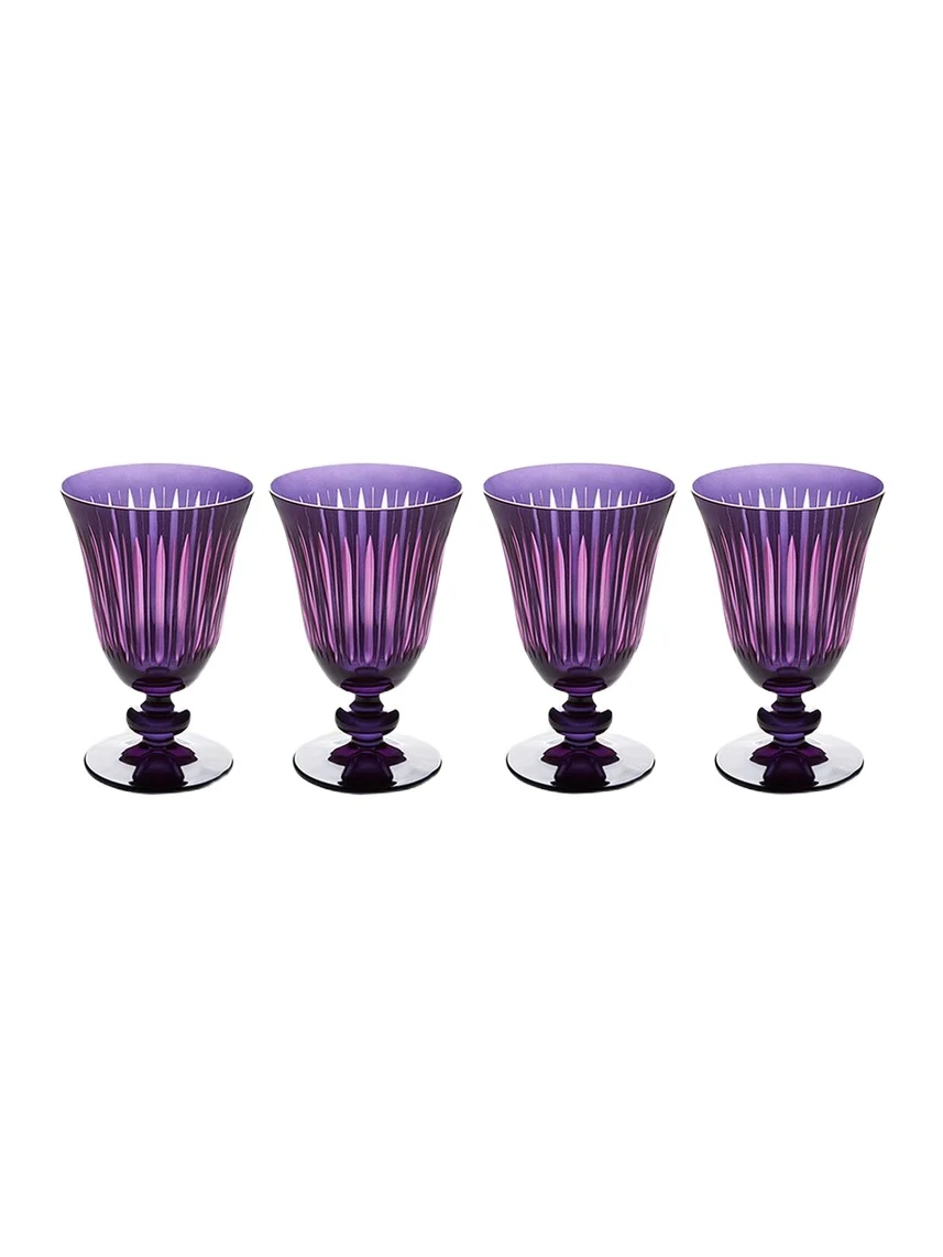 L'Objet Prism 9 oz. Wine Glasses, Set of 4