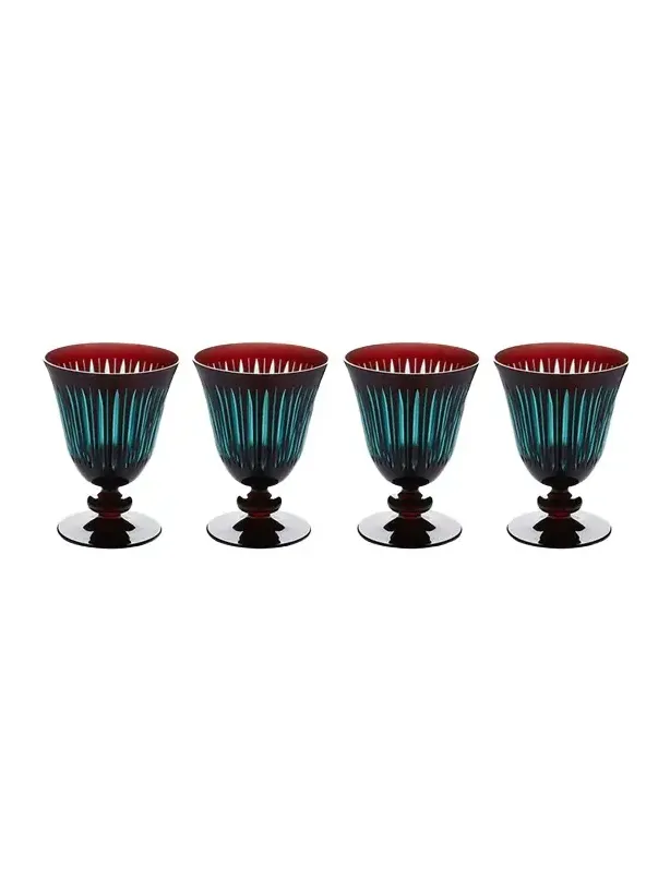 L'Objet Prism 9 oz. Wine Glasses, Set of 4