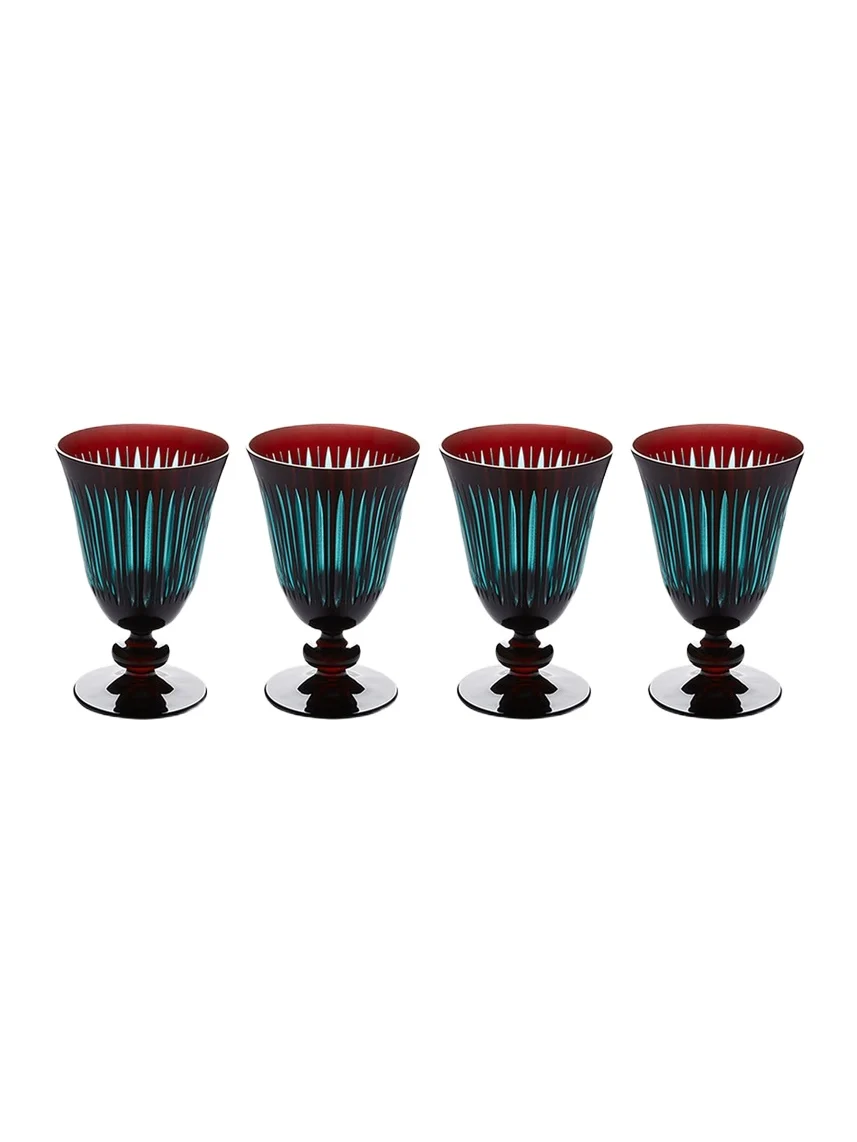 L'Objet Prism 9 oz. Wine Glasses, Set of 4
