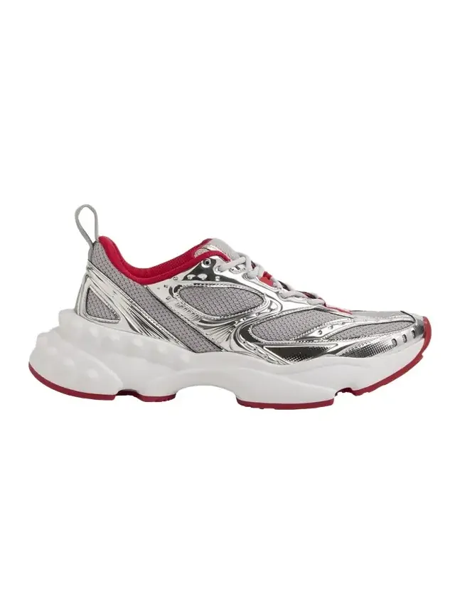 So Flo Mesh & Metallic Leather Runner Sneakers
