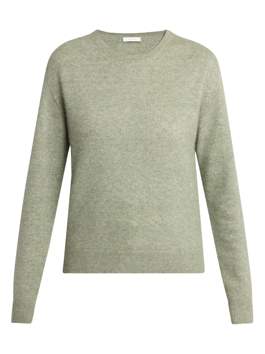 Lorynna Cashmere-Silk Crewneck Sweater