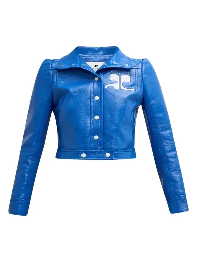 Courrèges Textured Vinyl Crop Jacket