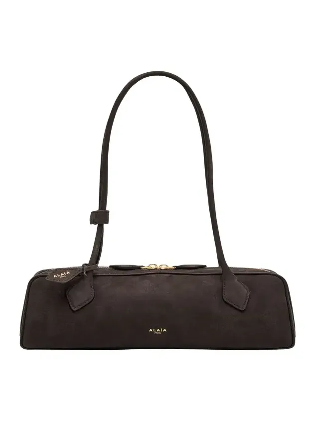 Le Teckel Medium Suede Shoulder Bag