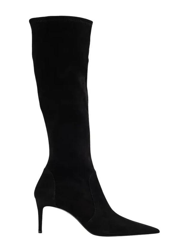 Stuart Power Suede Stiletto Knee Boots