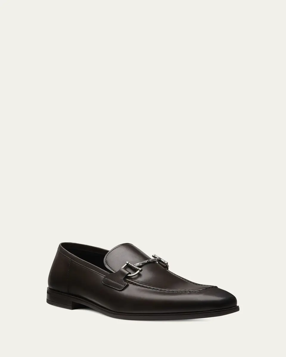 Stuart Weitzman Men's Simon Leather Twist Bit Loafers | Thumbnail 2 Stuart Weitzman Men's Simon Leather Twist Bit Loafers | Thumbnail 2