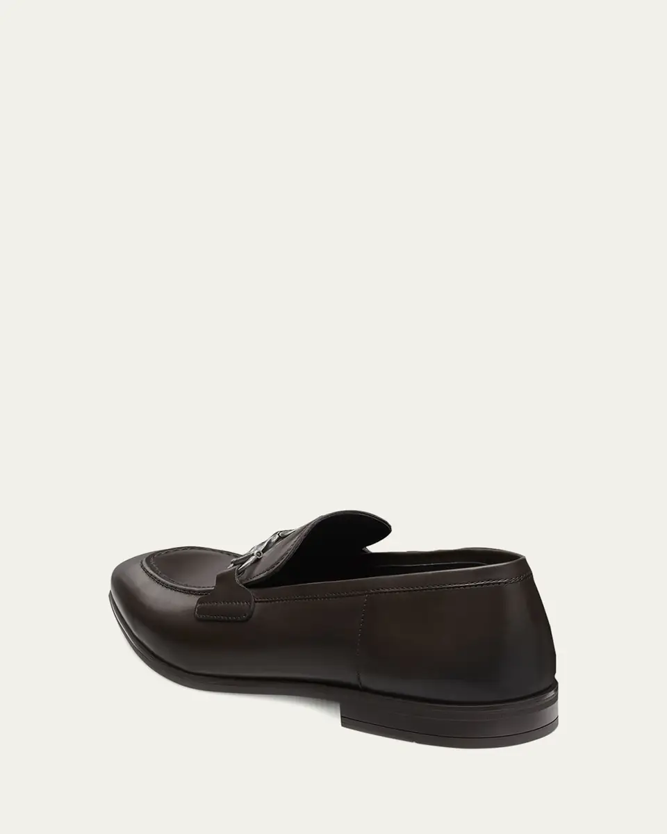 Stuart Weitzman Men's Simon Leather Twist Bit Loafers | Thumbnail 3 Stuart Weitzman Men's Simon Leather Twist Bit Loafers | Thumbnail 3