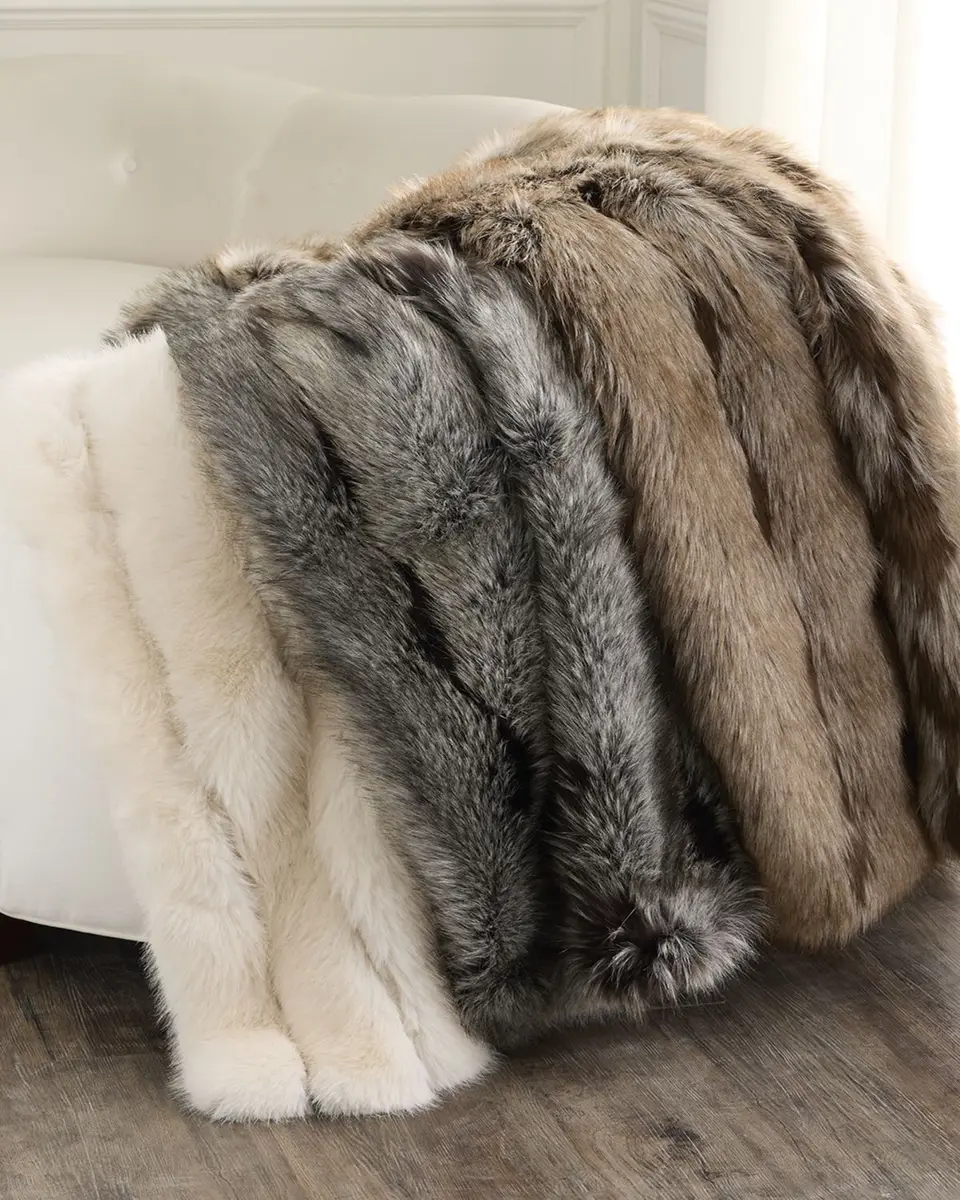 Lyla Grant Faux Fox Throw, 60" x 72" | Thumbnail 6