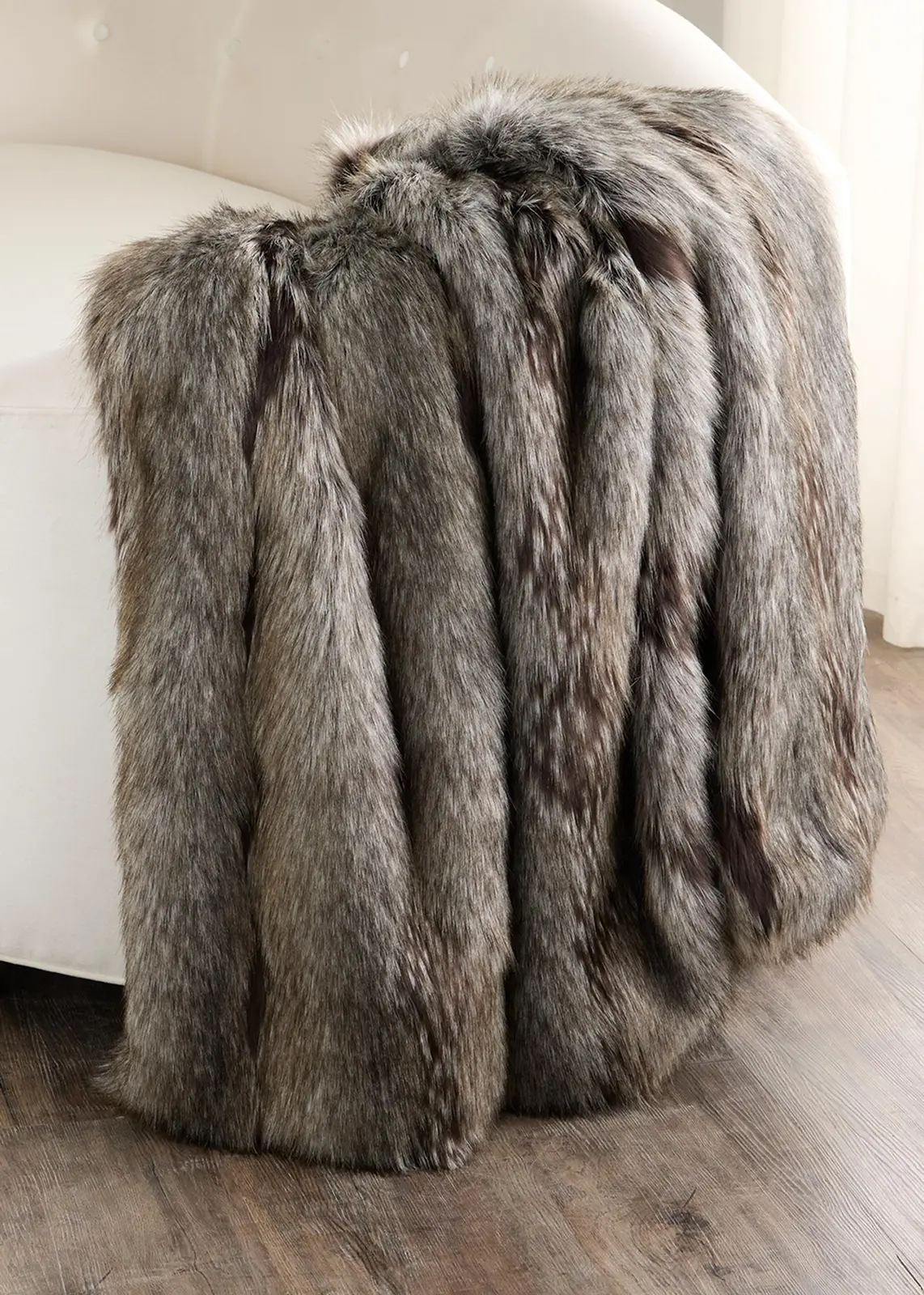 Lyla Grant Faux Fox Throw, 60" x 72"