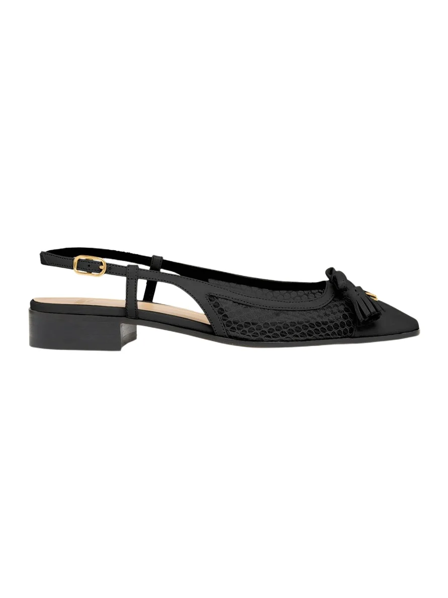 25mm VLogo Signature Valet Mesh and Leather Ballerina Flats 25mm VLogo Signature Valet Mesh and Leather Ballerina Flats