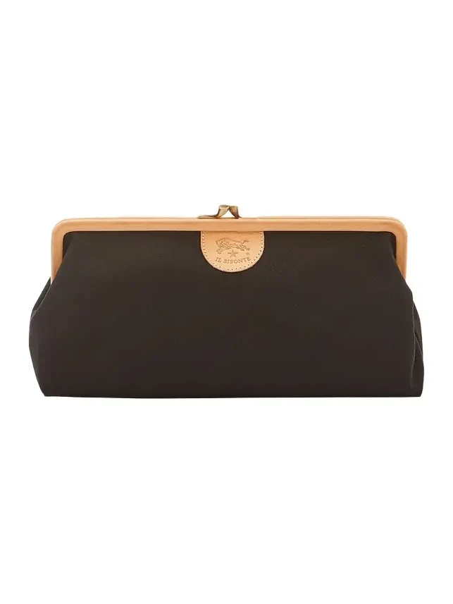 Il Bisonte Manuela Frame Canvas Clutch Bag