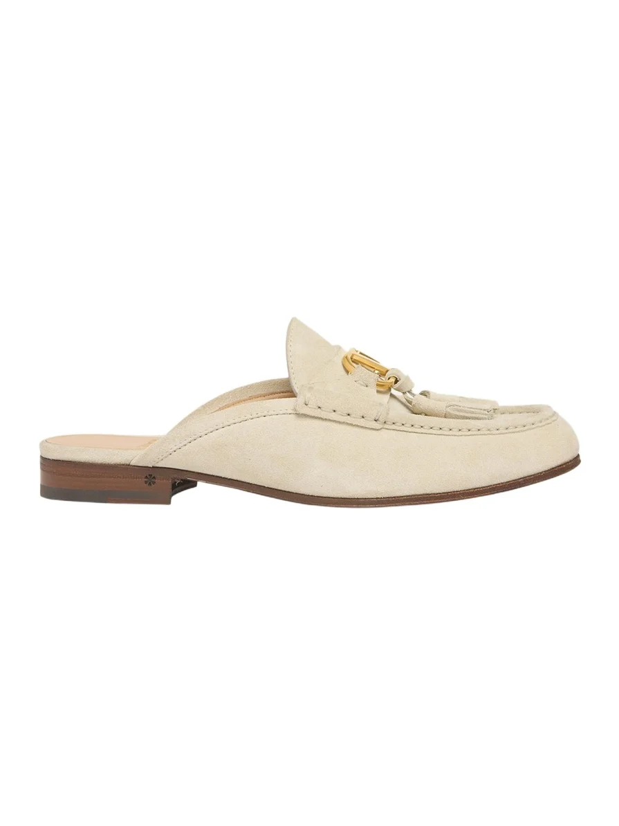 VLogo Signature Suede Loafer Mules