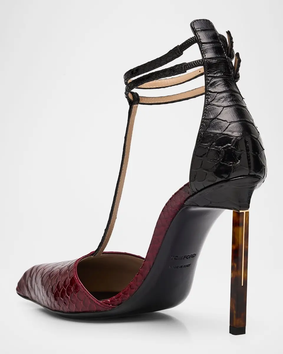 TOM FORD Python-Effect Stiletto T-Strap Pumps | Thumbnail 3 TOM FORD Python-Effect Stiletto T-Strap Pumps | Thumbnail 3