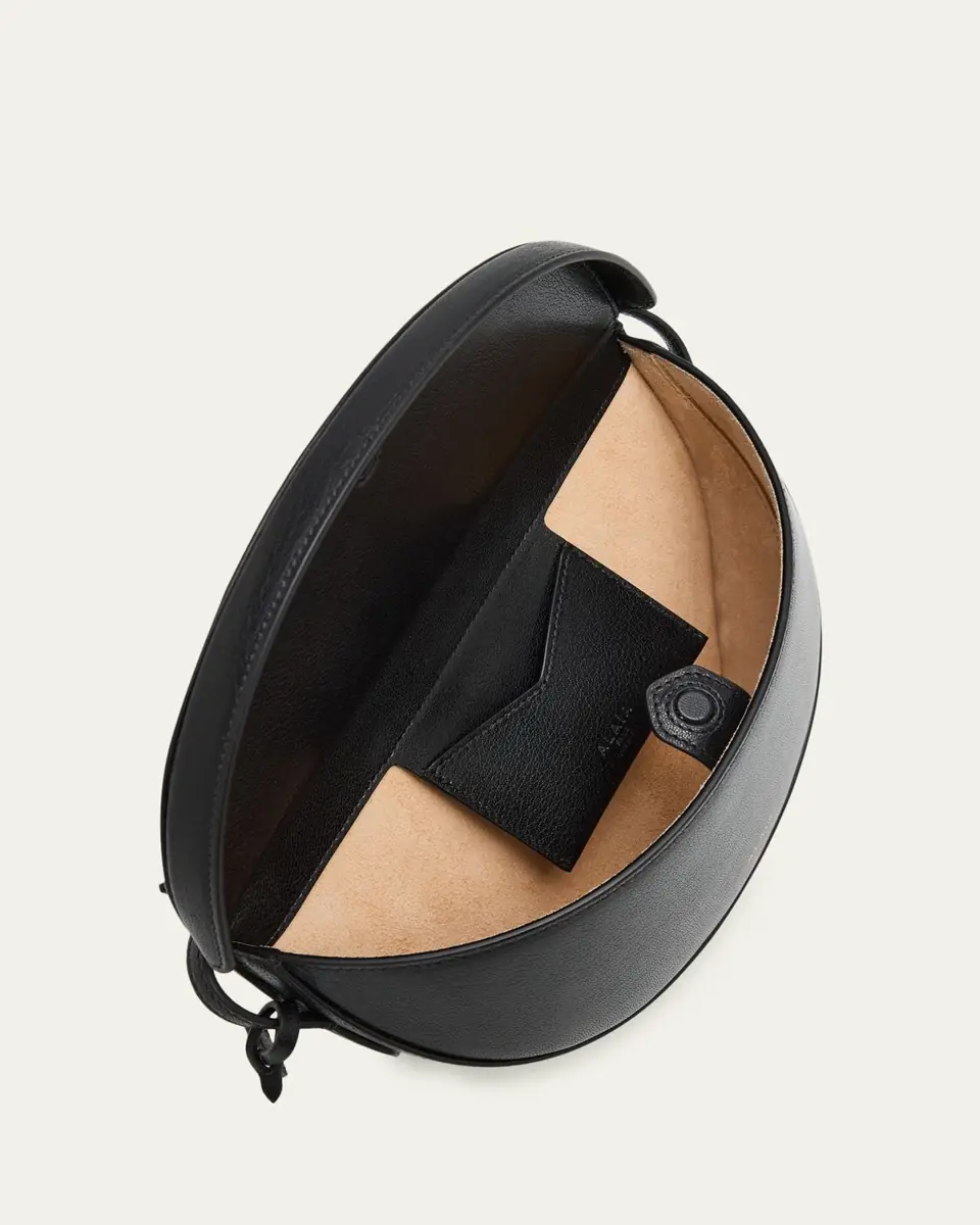 ALAÏA East-West Curved Goatskin Leather Shoulder Bag | Thumbnail 4 ALAÏA East-West Curved Goatskin Leather Shoulder Bag | Thumbnail 4