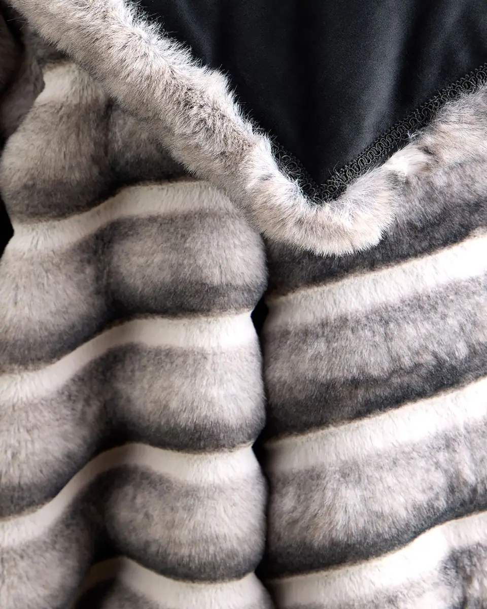 Lyla Grant Faux Chinchilla Throw, 60" x 72" | Thumbnail 4