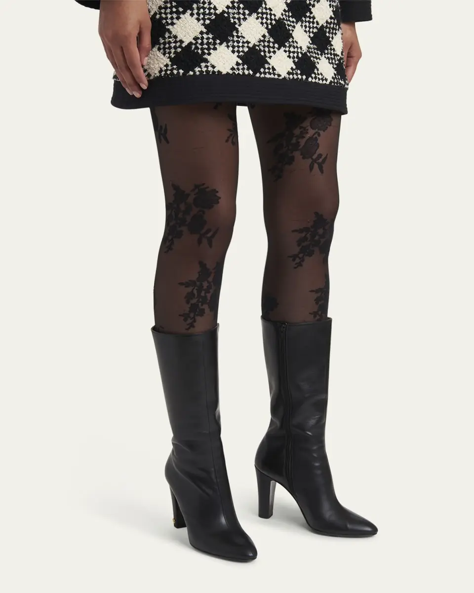 Valentino Garavani 100mm Hotty Leather Mid-Calf Boots | Thumbnail 2