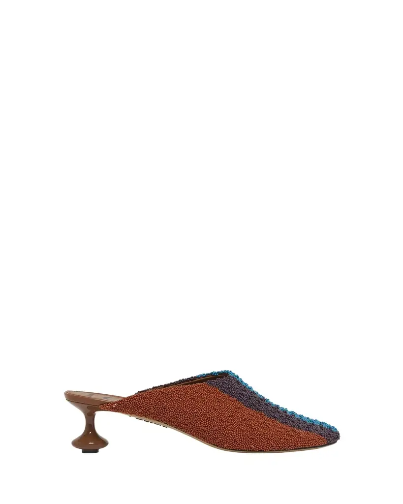 LOEWE x Albers Toy Embroidered Canvas Mules | Image 1 LOEWE x Albers Toy Embroidered Canvas Mules | Image 1