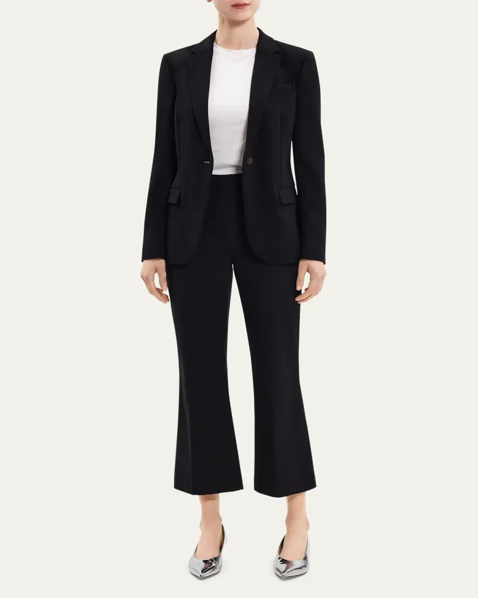 Theory Admiral Crepe One-Button Staple Blazer | Thumbnail 2