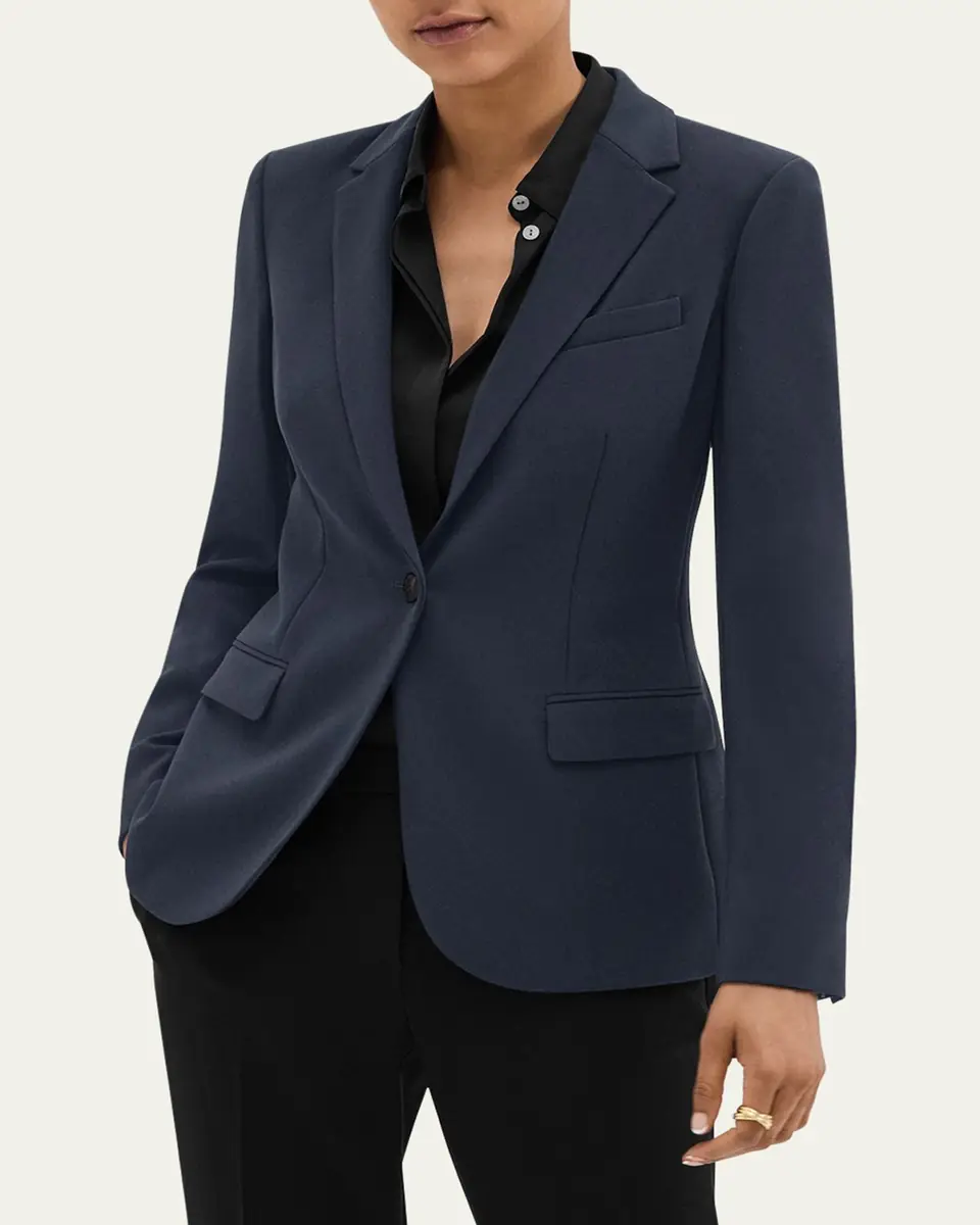Theory Admiral Crepe One-Button Staple Blazer | Thumbnail 6