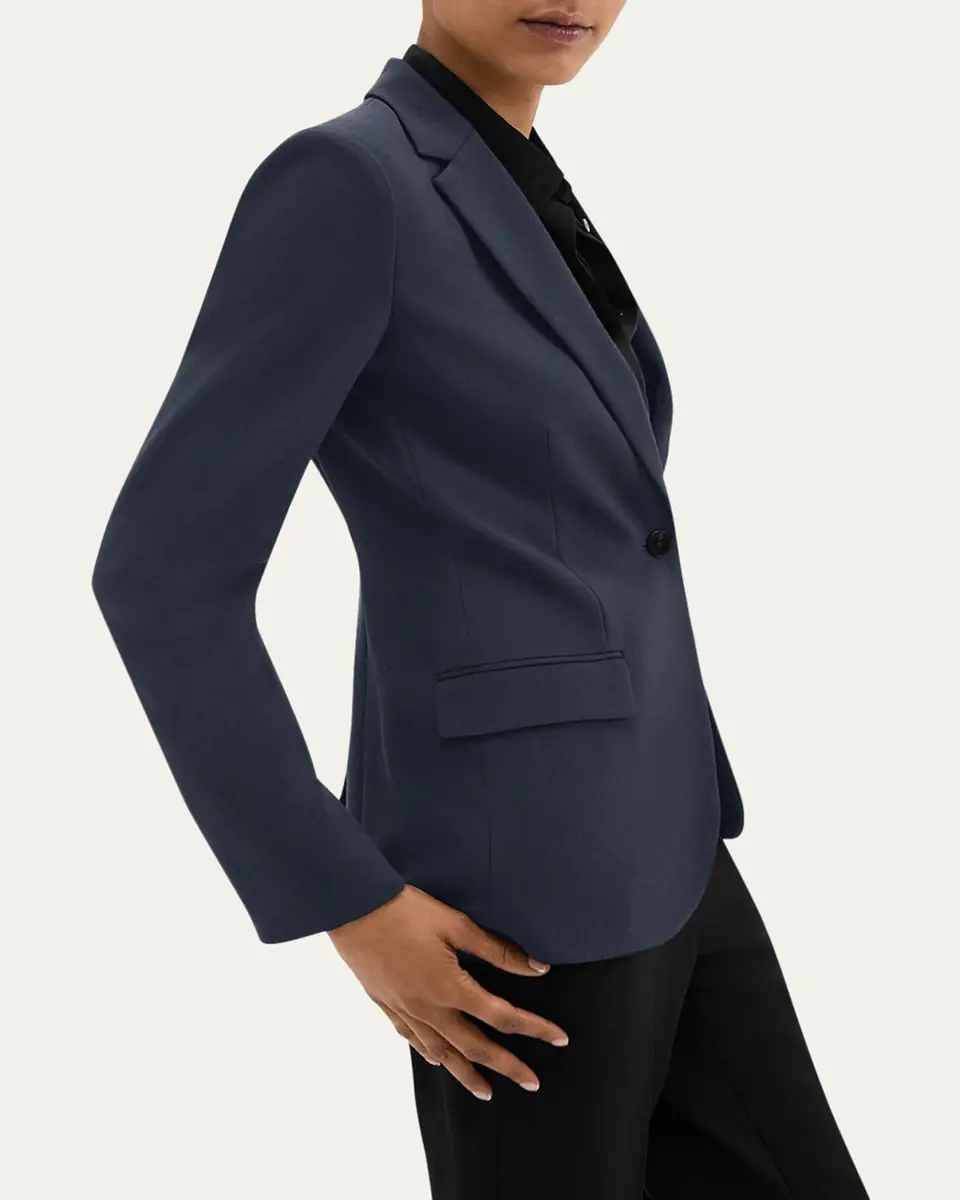 Theory Admiral Crepe One-Button Staple Blazer | Thumbnail 8