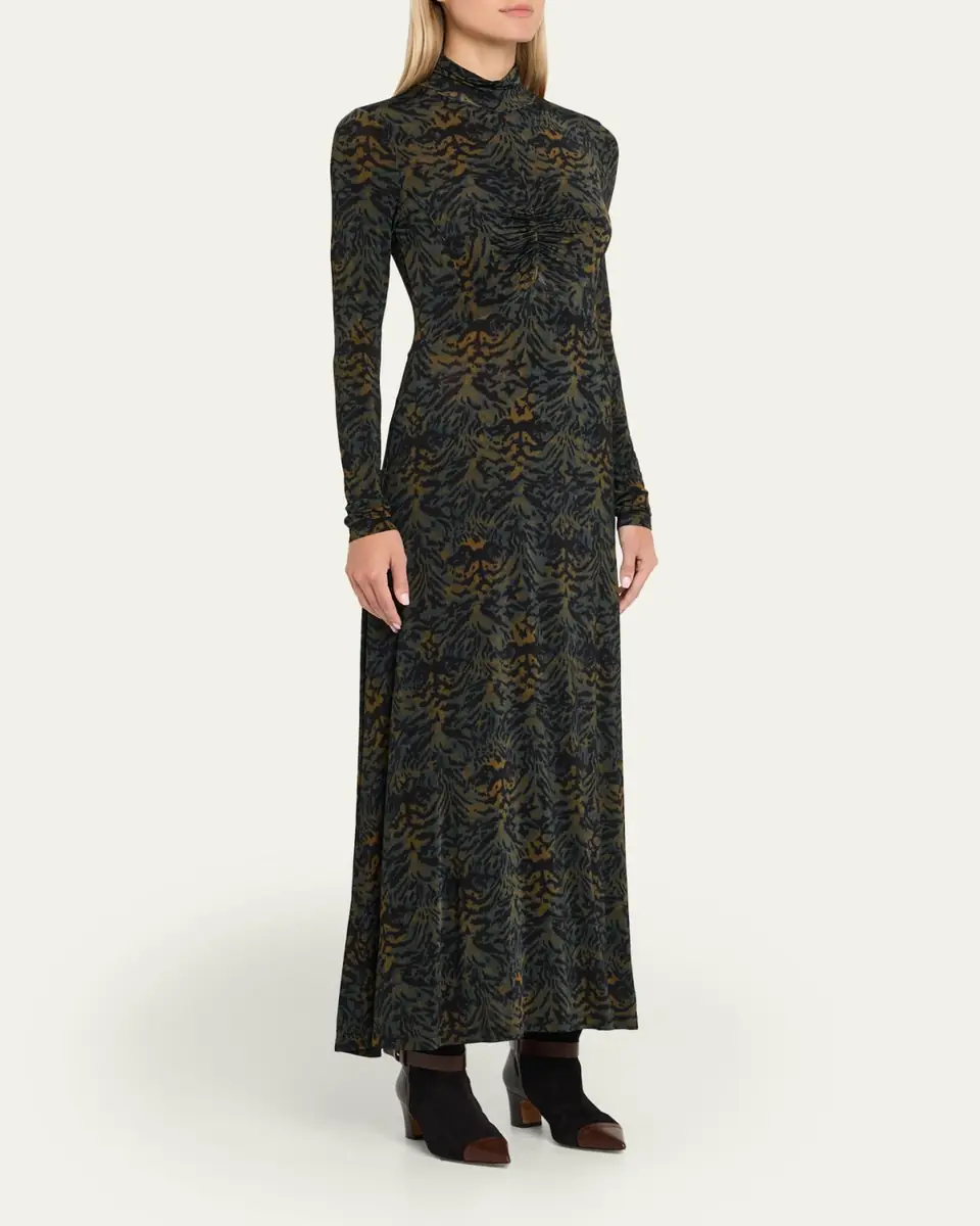Ulla Johnson Koa Ruched Jersey Turtleneck Maxi Dress | Thumbnail 4 Ulla Johnson Koa Ruched Jersey Turtleneck Maxi Dress | Thumbnail 4