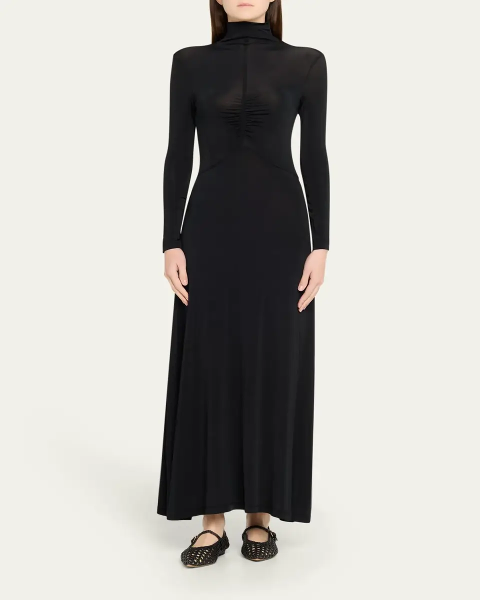 Ulla Johnson Koa Ruched Jersey Turtleneck Maxi Dress | Thumbnail 6 Ulla Johnson Koa Ruched Jersey Turtleneck Maxi Dress | Thumbnail 6