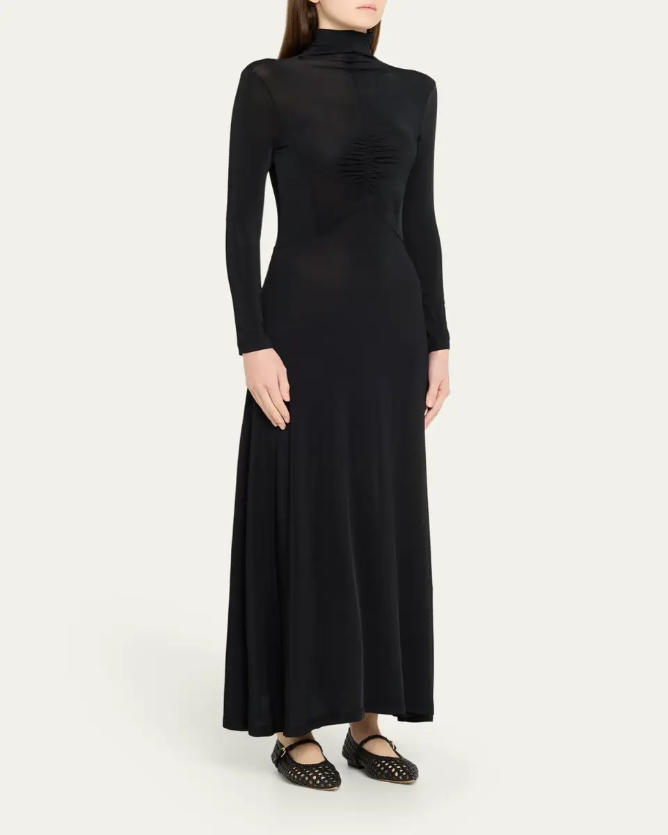 Ulla Johnson Koa Ruched Jersey Turtleneck Maxi Dress | Thumbnail 8 Ulla Johnson Koa Ruched Jersey Turtleneck Maxi Dress | Thumbnail 8