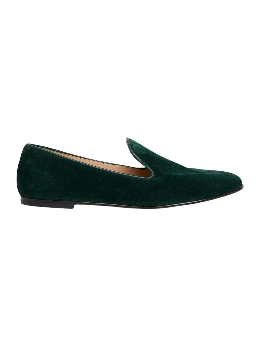 Gianvito Rossi Suede Slip-On Loafers