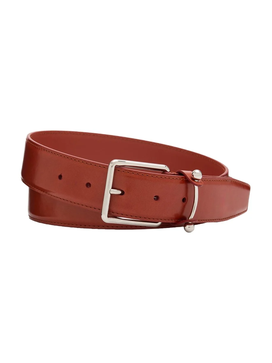 Men's Chambeliss Collar-Pin Smooth Leather Belt Men's Chambeliss Collar-Pin Smooth Leather Belt