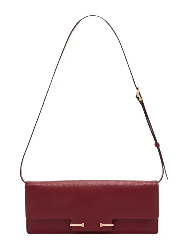 East-West Supple Grain Leather Shoulder Bag