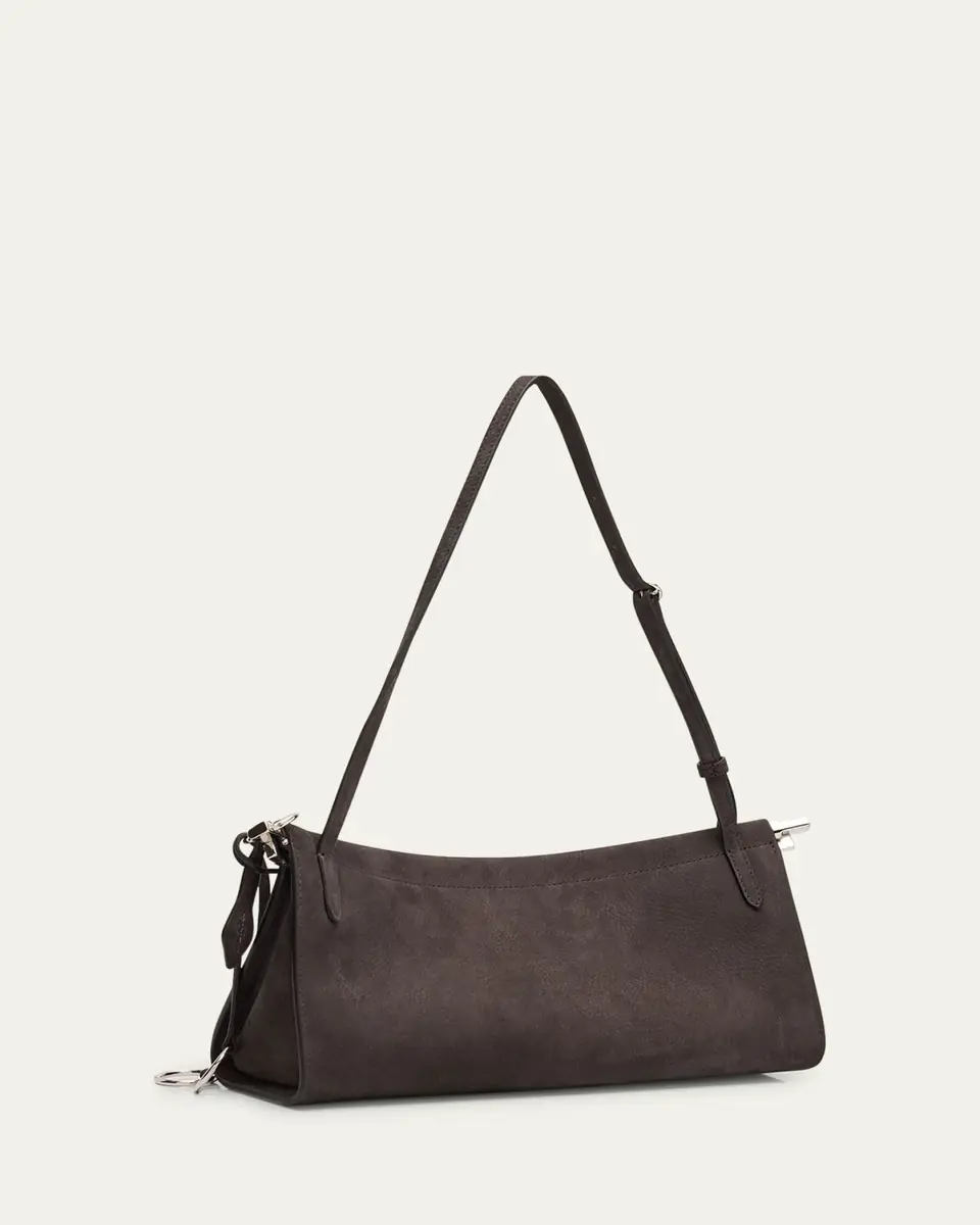 ALAÏA Le Click Medium Shoulder Bag in Suede | Thumbnail 3 ALAÏA Le Click Medium Shoulder Bag in Suede | Thumbnail 3