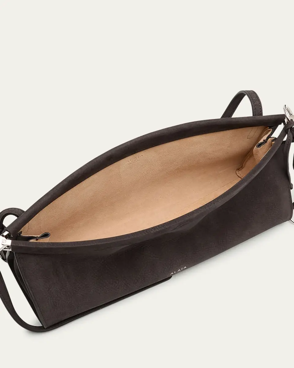 ALAÏA Le Click Medium Shoulder Bag in Suede | Thumbnail 4 ALAÏA Le Click Medium Shoulder Bag in Suede | Thumbnail 4