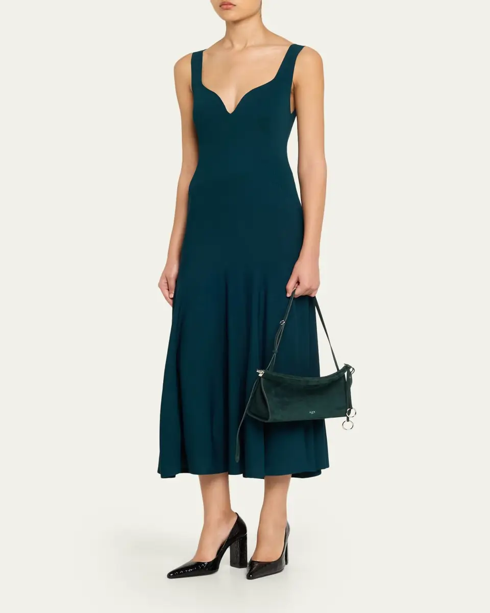ALAÏA Le Click Medium Shoulder Bag in Suede | Thumbnail 9 ALAÏA Le Click Medium Shoulder Bag in Suede | Thumbnail 9
