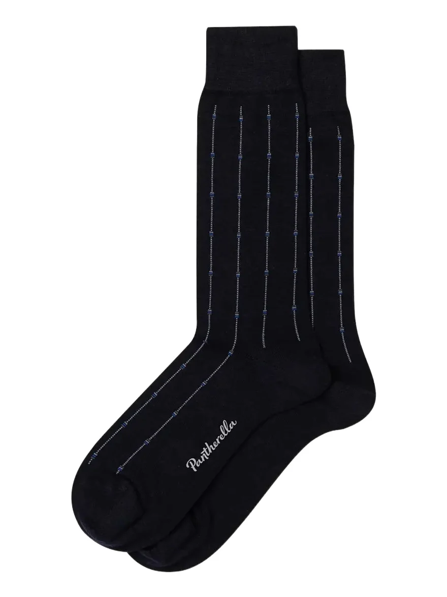 Pantherella Men's Botolph Box Stripe Crew Socks